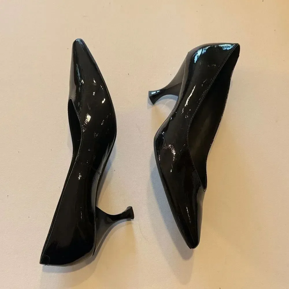 Geox Women's Shiny Black Heels